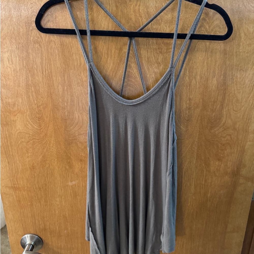 Large Free People tank top. Green